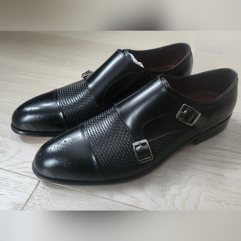 Girotti Men's Italian Leather Luxury Dress Shoes Black Size 11